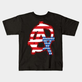 Anarchy (In Distress US Flag Version) Kids T-Shirt